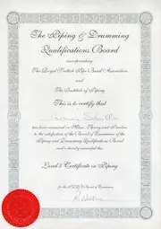 Piping and Drumming Qualifications Board 2