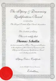 Piping and Drumming Qualifications Board 3
